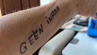 geen infuus