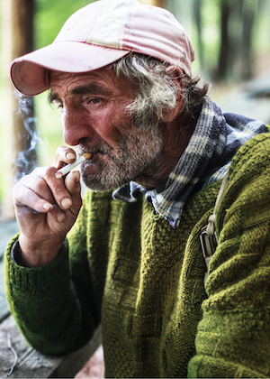 oude rokende man, stoppen met roken